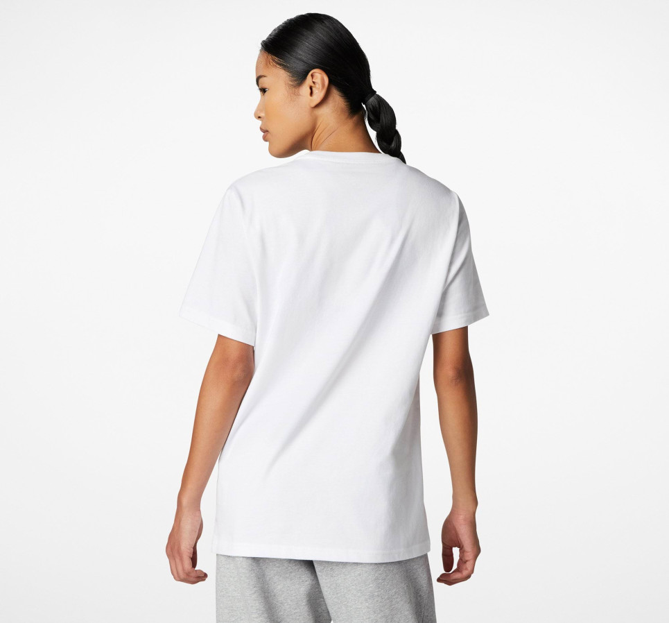 Converse Go-To Embroidered Star Chevron Standard Fit T-Shirt-White-XS