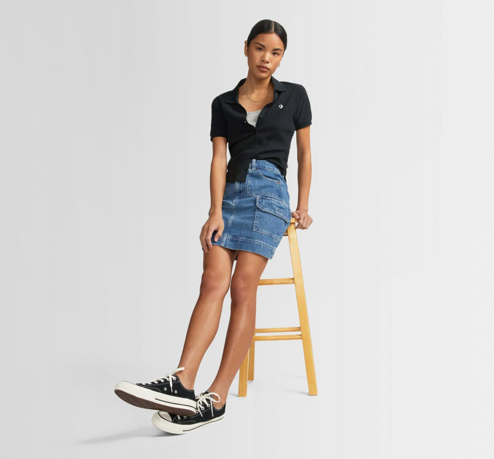 Slim Button-Up Polo