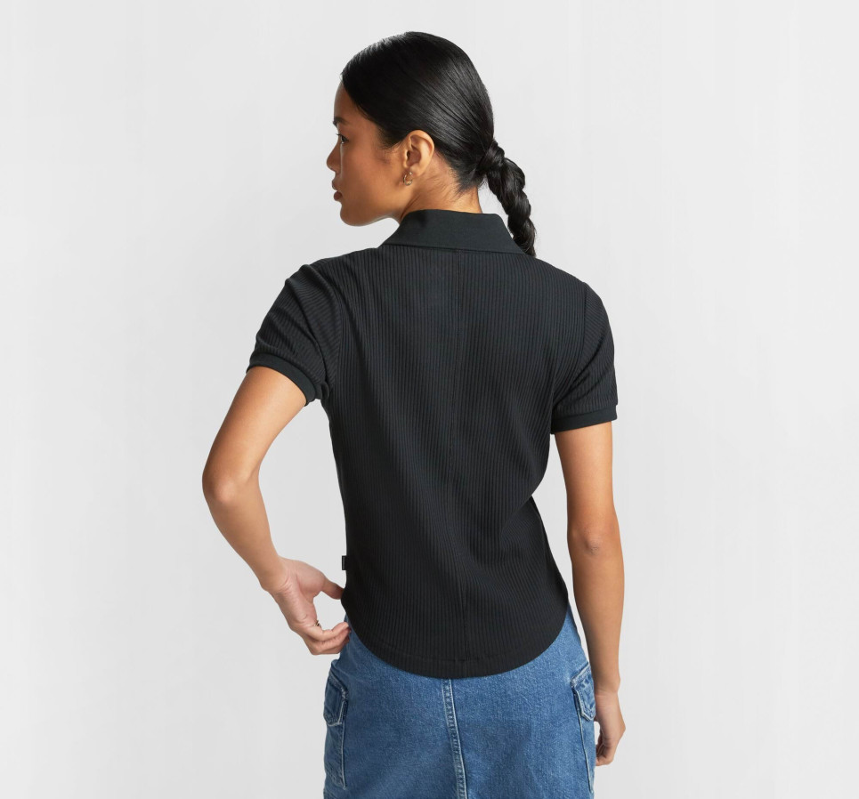 Slim Button-Up Polo