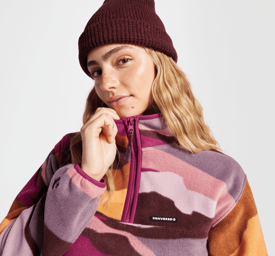Counter Climate Polar Fleece Abstract Half-Zip Popover