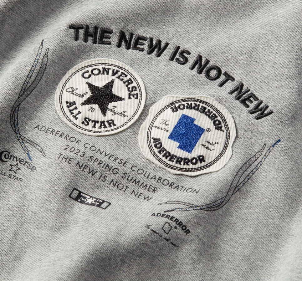 Converse x ADER ERROR SHAPES Crew Sweatshirt-Grey-S