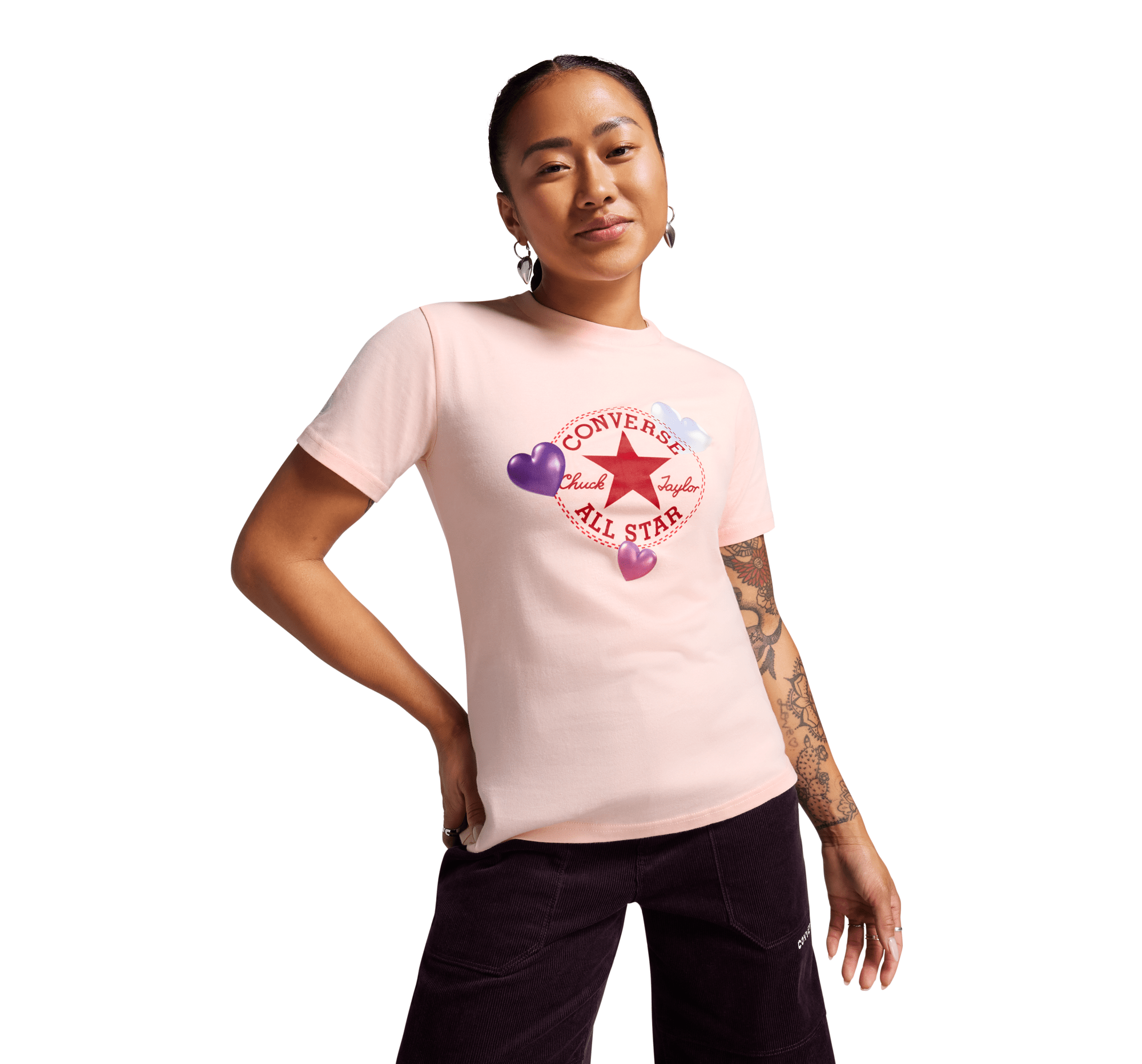 Y2K Heart Slim Fit T-Shirt