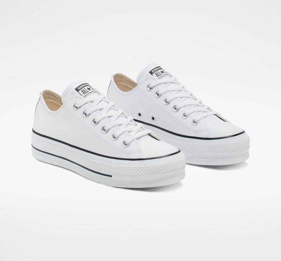 Chuck Taylor All Star Lift Platform Leather-35-White
