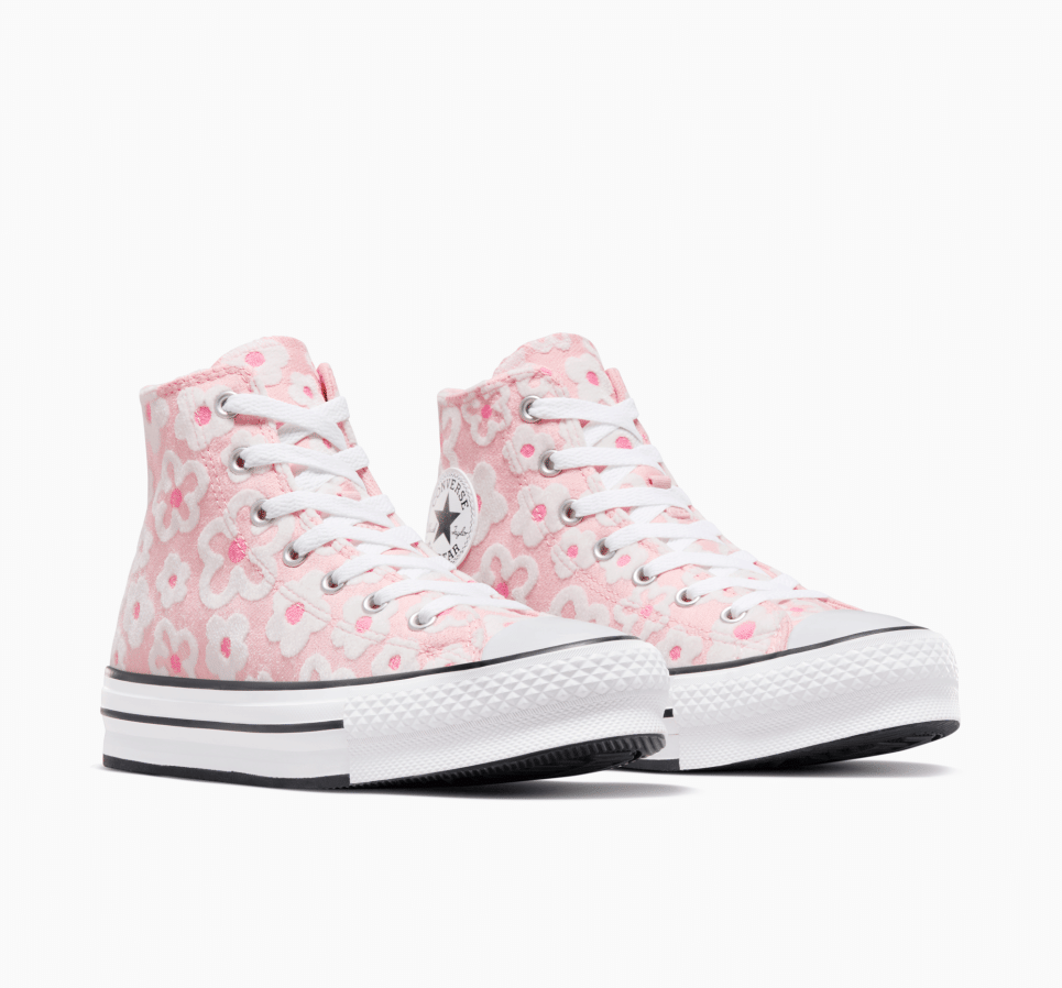 Chuck Taylor All Star Lift Platform Flower Embroidery