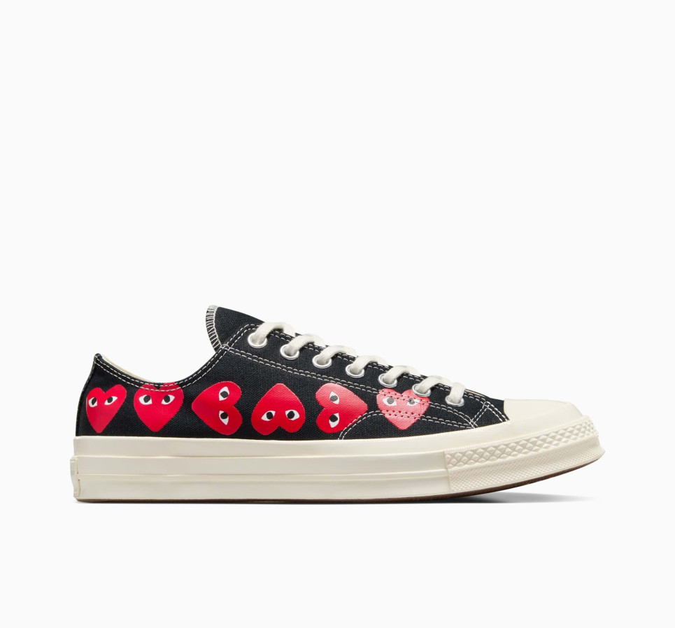 Converse x Comme des Garçons PLAY Chuck 70 Multi Heart-Black-36