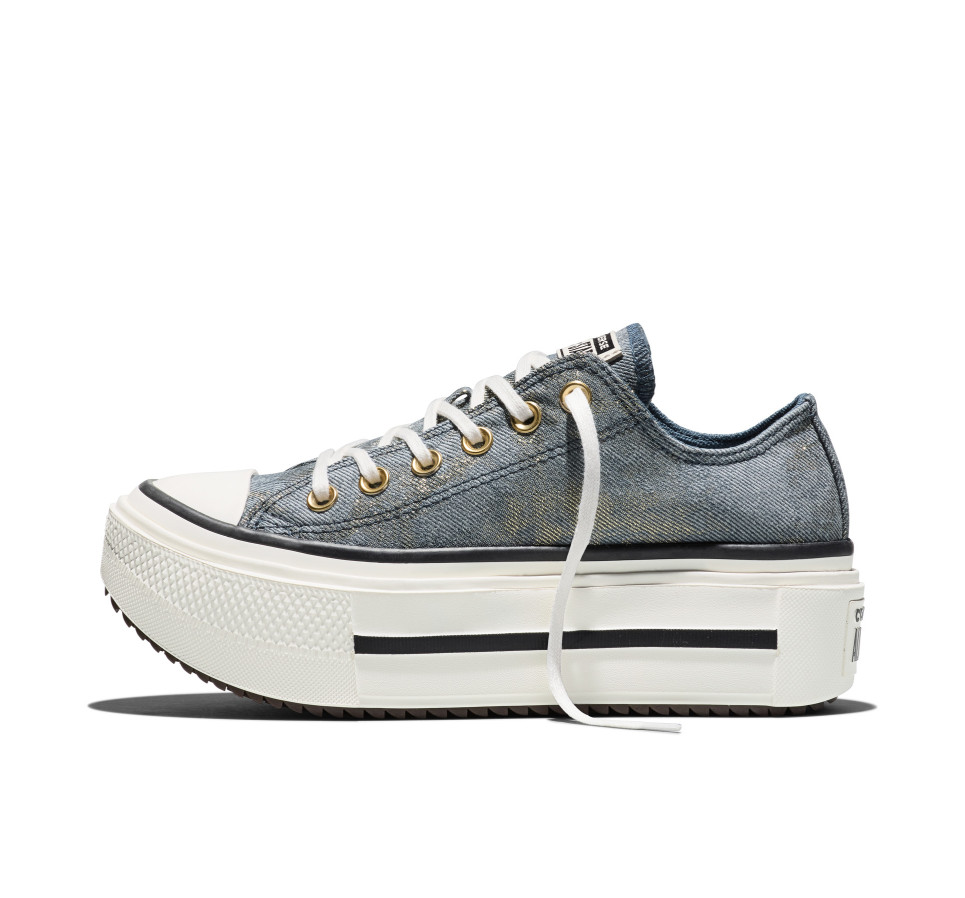 Chuck Taylor All Star Lift Double Stack Platform Metallic Twill