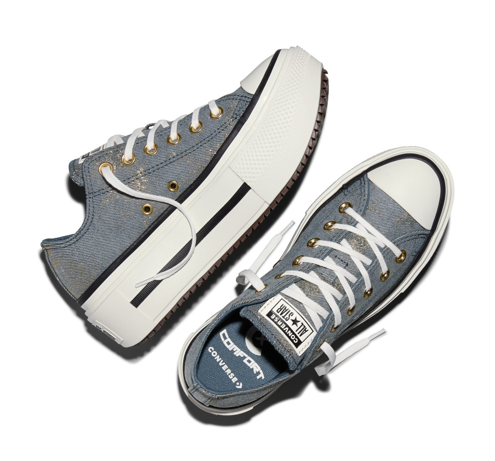 Chuck Taylor All Star Lift Double Stack Platform Metallic Twill
