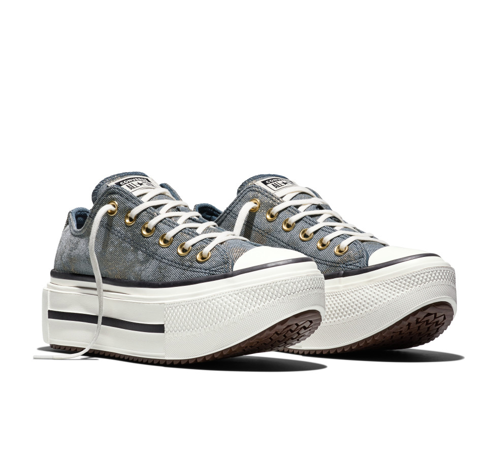 Chuck Taylor All Star Lift Double Stack Platform Metallic Twill