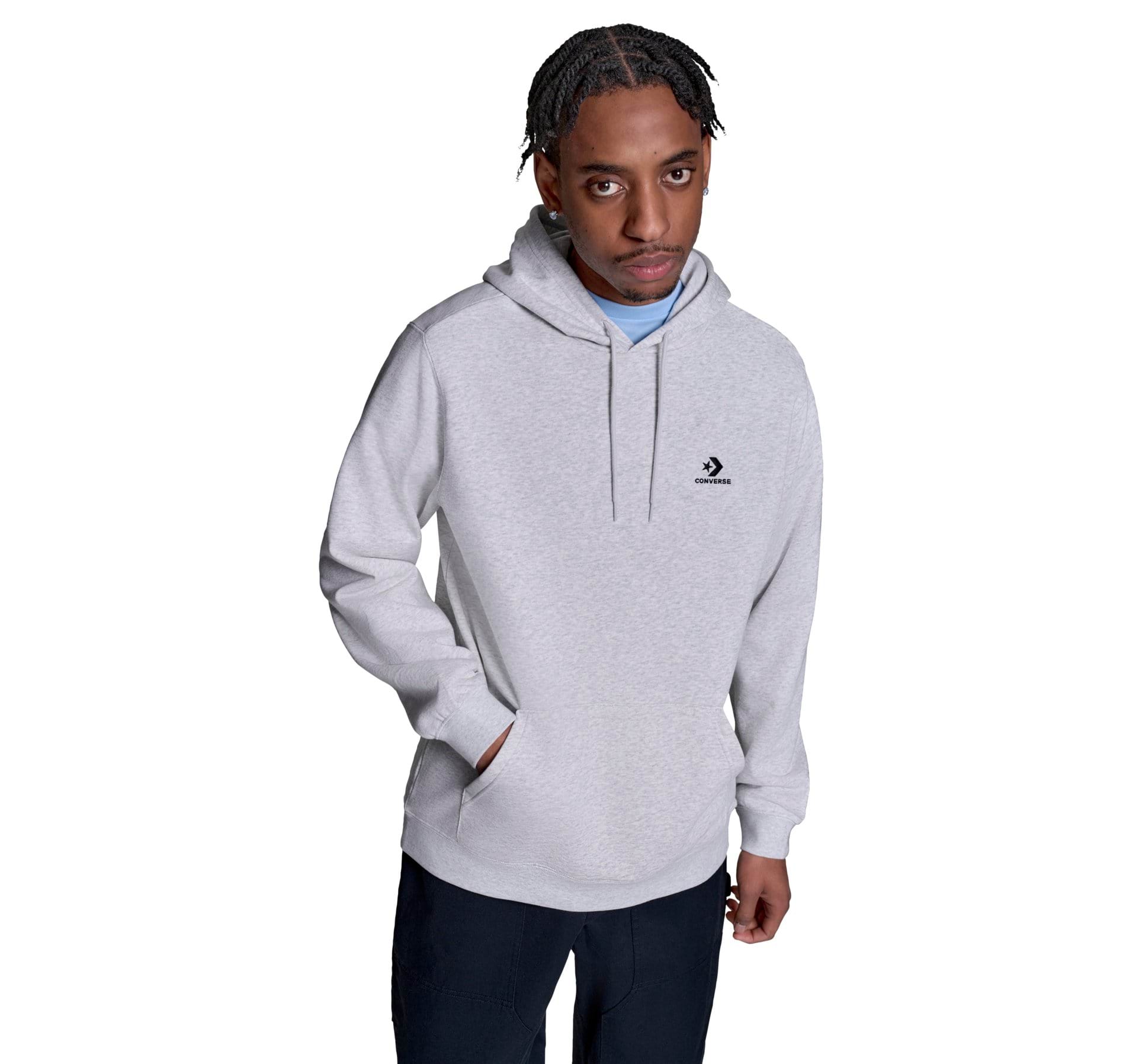 Embroidered Star Chevron Standard-Fit Fleece Hoodie