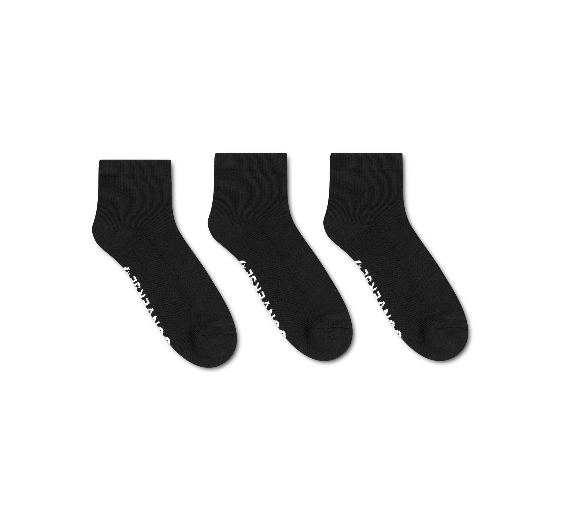 3-Pack Wordmark Quarter Socks