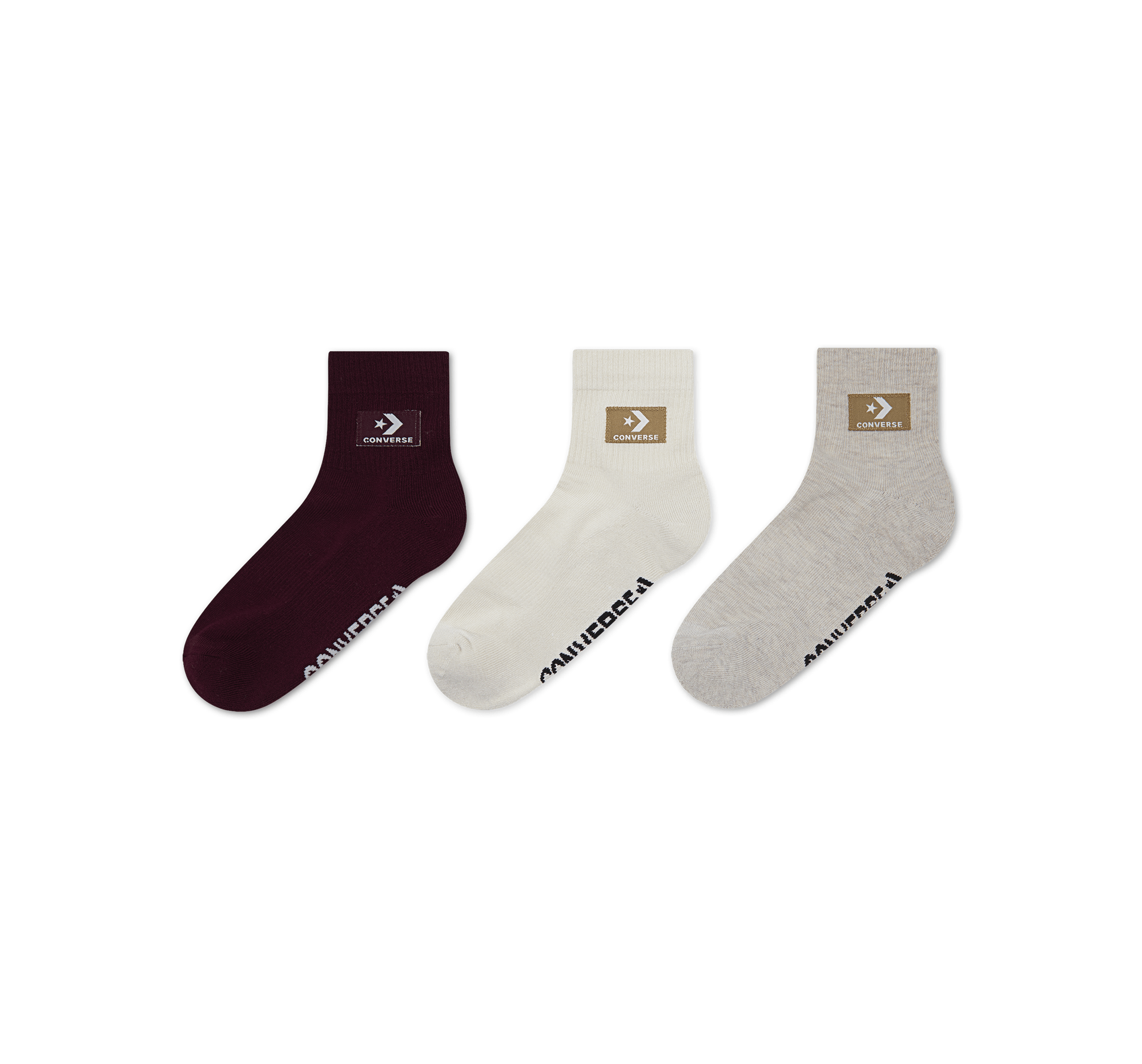 3-Pack Stacked Patch Crew Socks