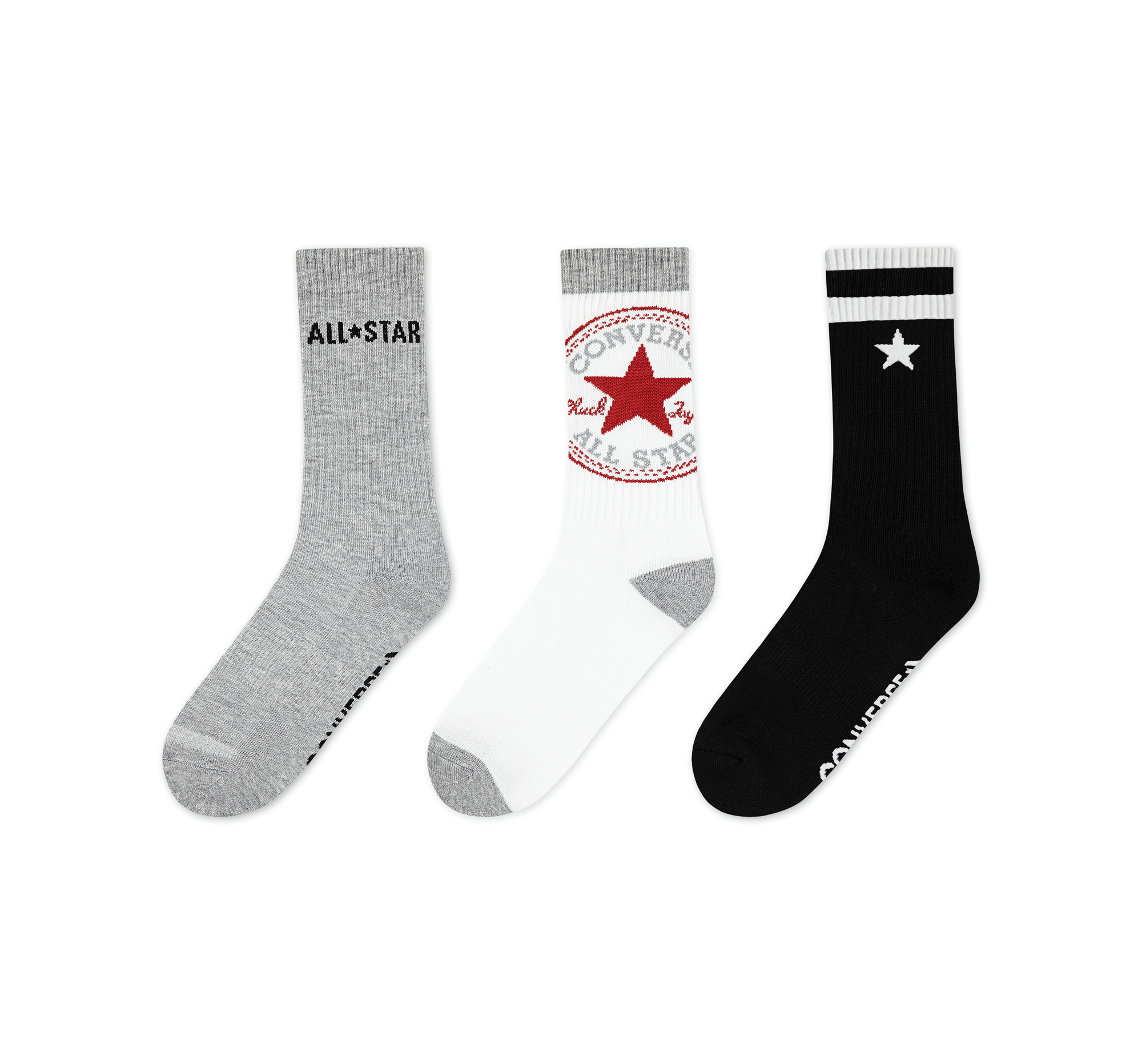 3-Pack Oversized Chuck Patch Crew Socks
