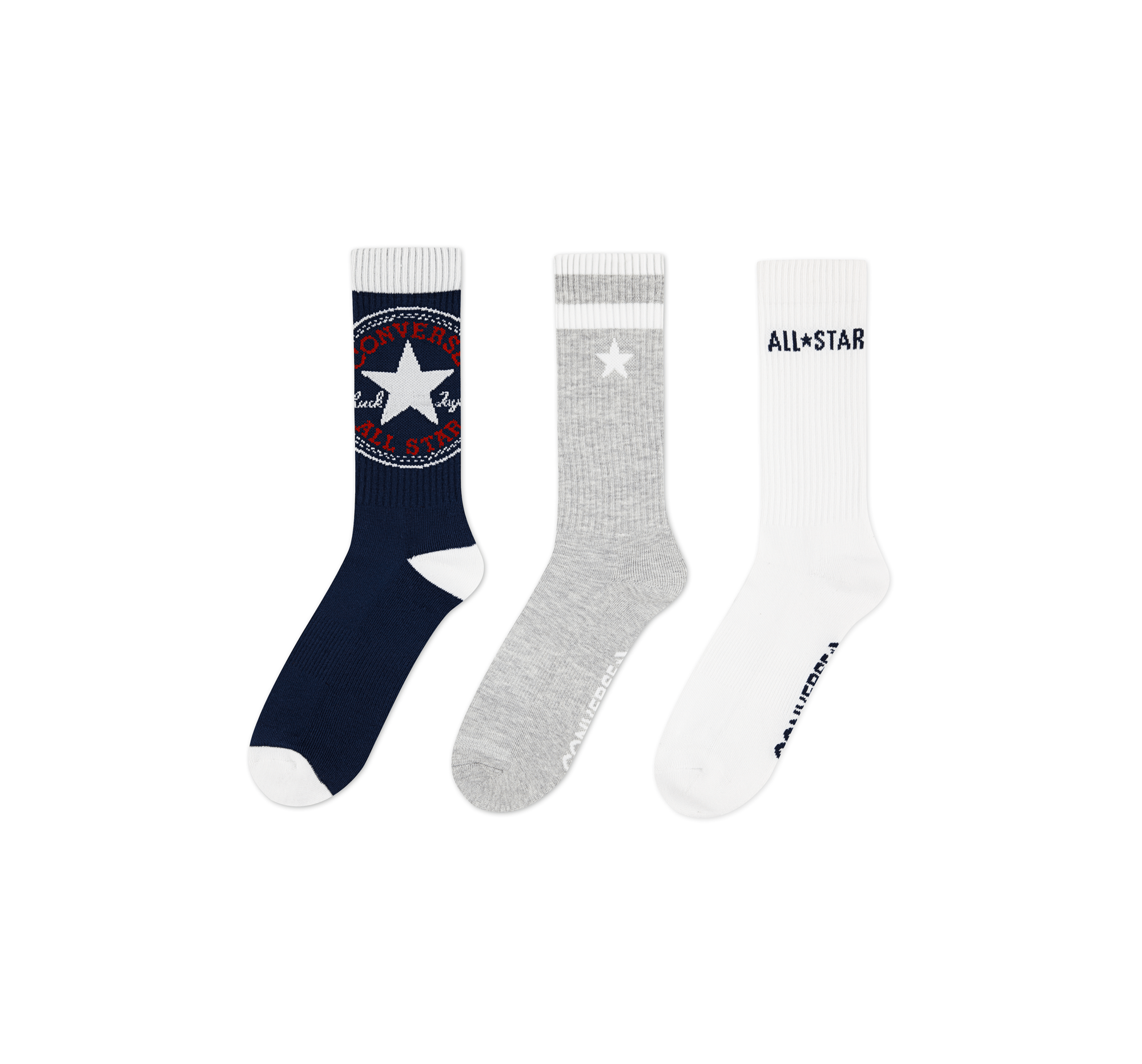 3-Pack Oversized Chuck Patch Crew Socks