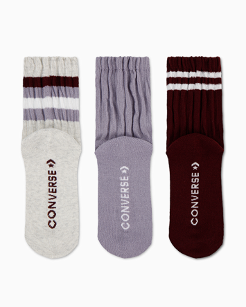 3‑Pack Striped Wavy Micro Crew Socks